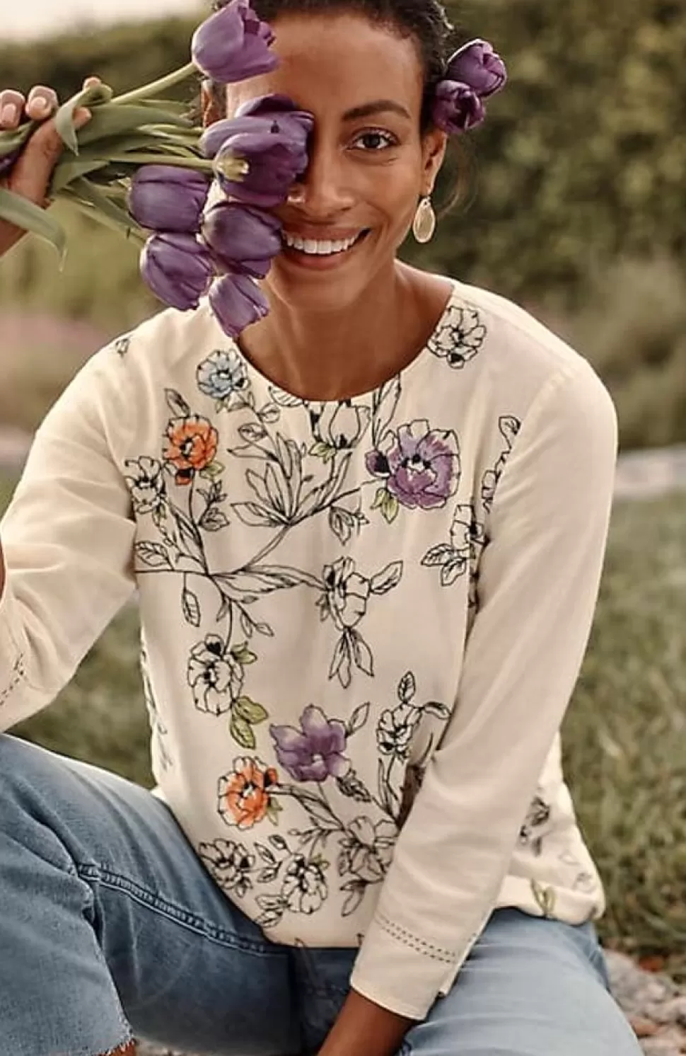 Botanical Gardens Embroidered Top | Jjill | J.Jill Sale
