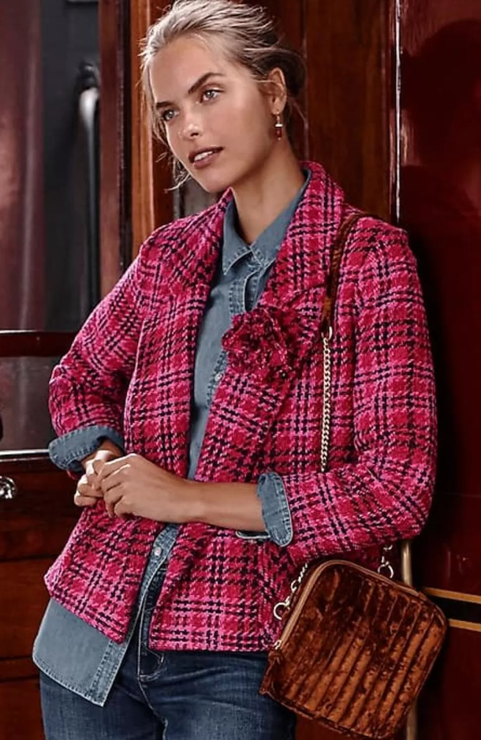 Chenille Plaid Swing Jacket | Jjill | J.Jill New