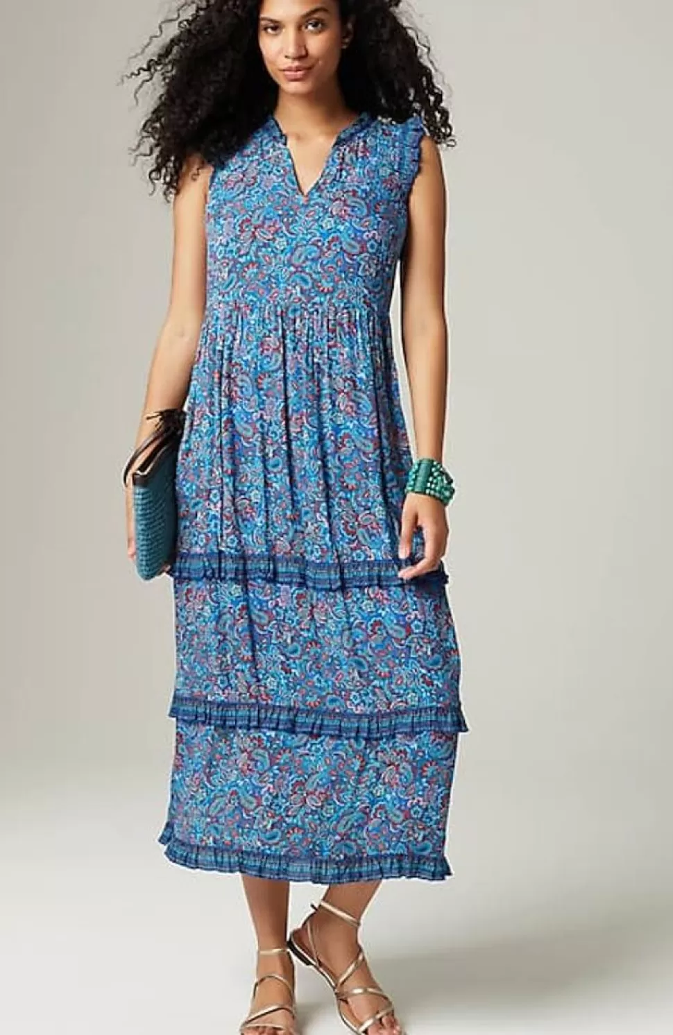 Coastal Ruffled Midi Dress | Jjill | J.Jill Fashion