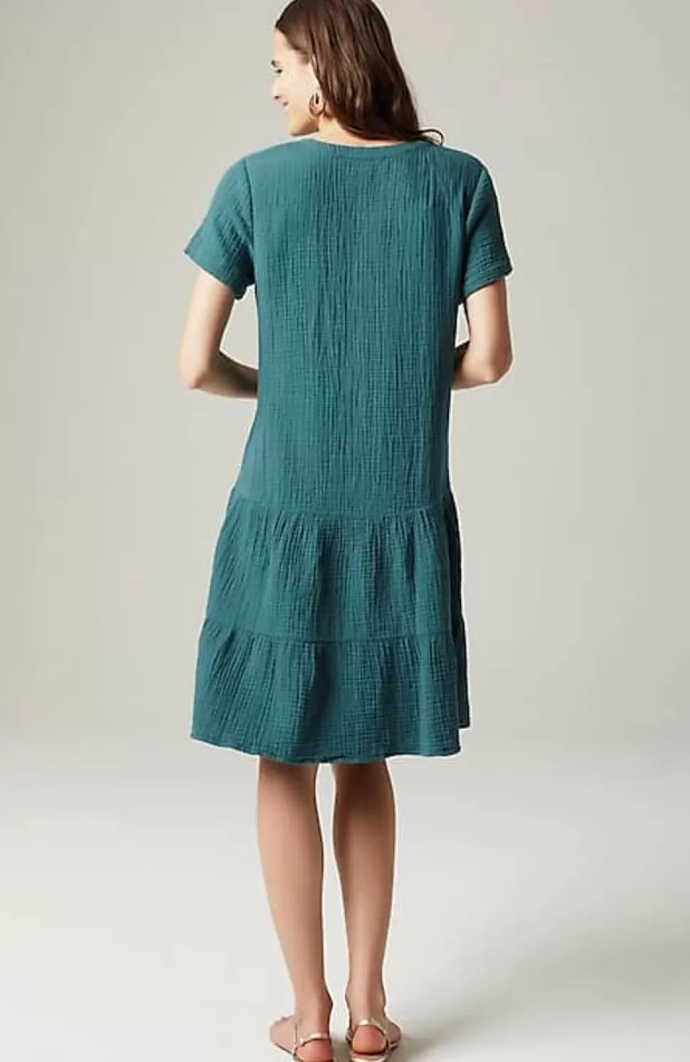 Cotton-Gauze Tiered Dress | Jjill | J.Jill Cheap