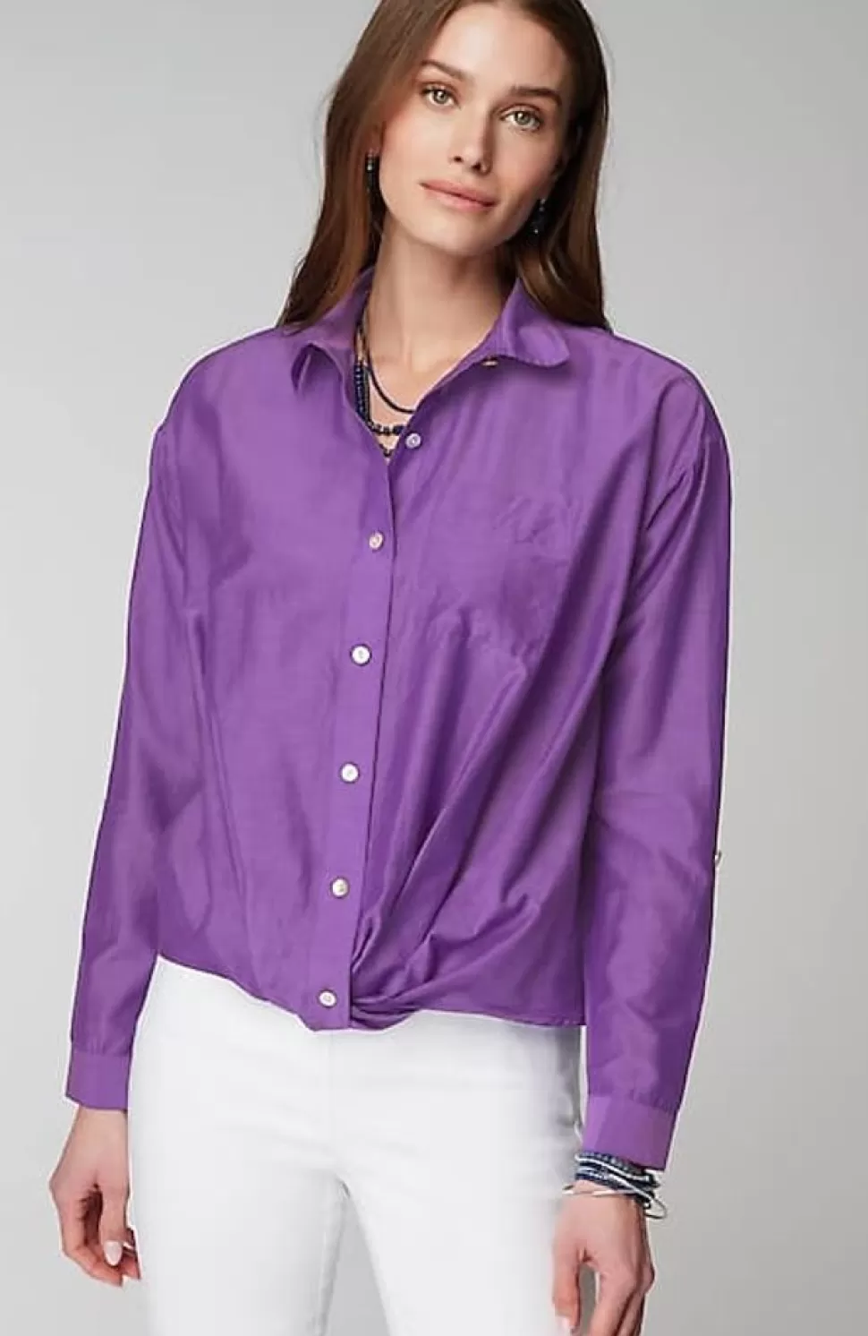 Cotton-Silk Twist-Front Top | Jjill | J.Jill Discount