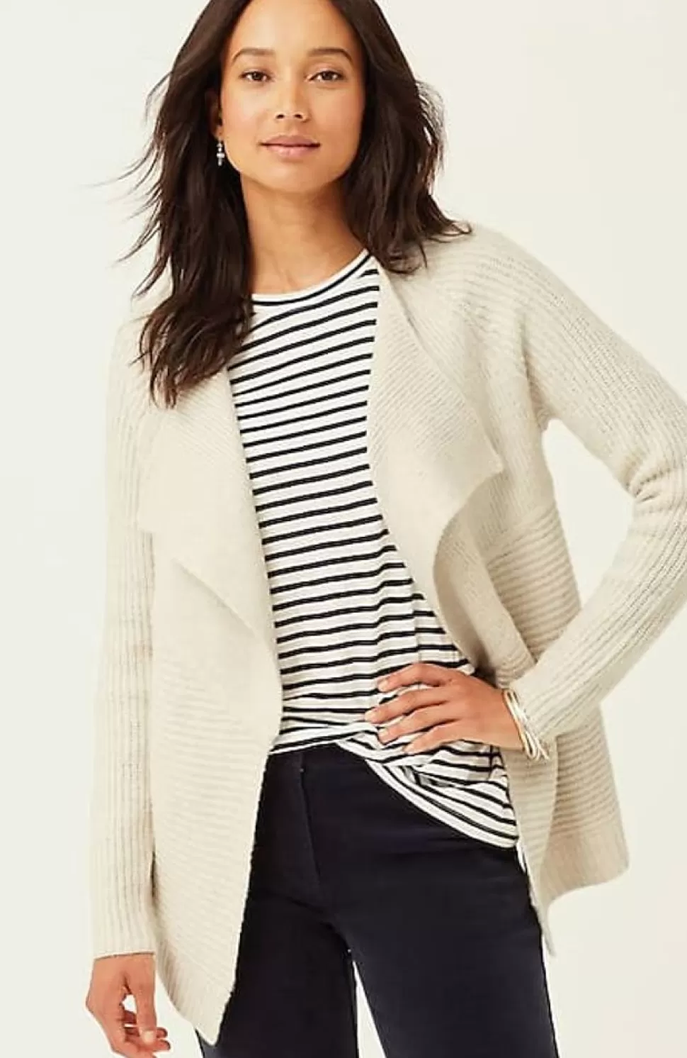 Draped-Front Textured Cardi | Jjill | J.Jill Online