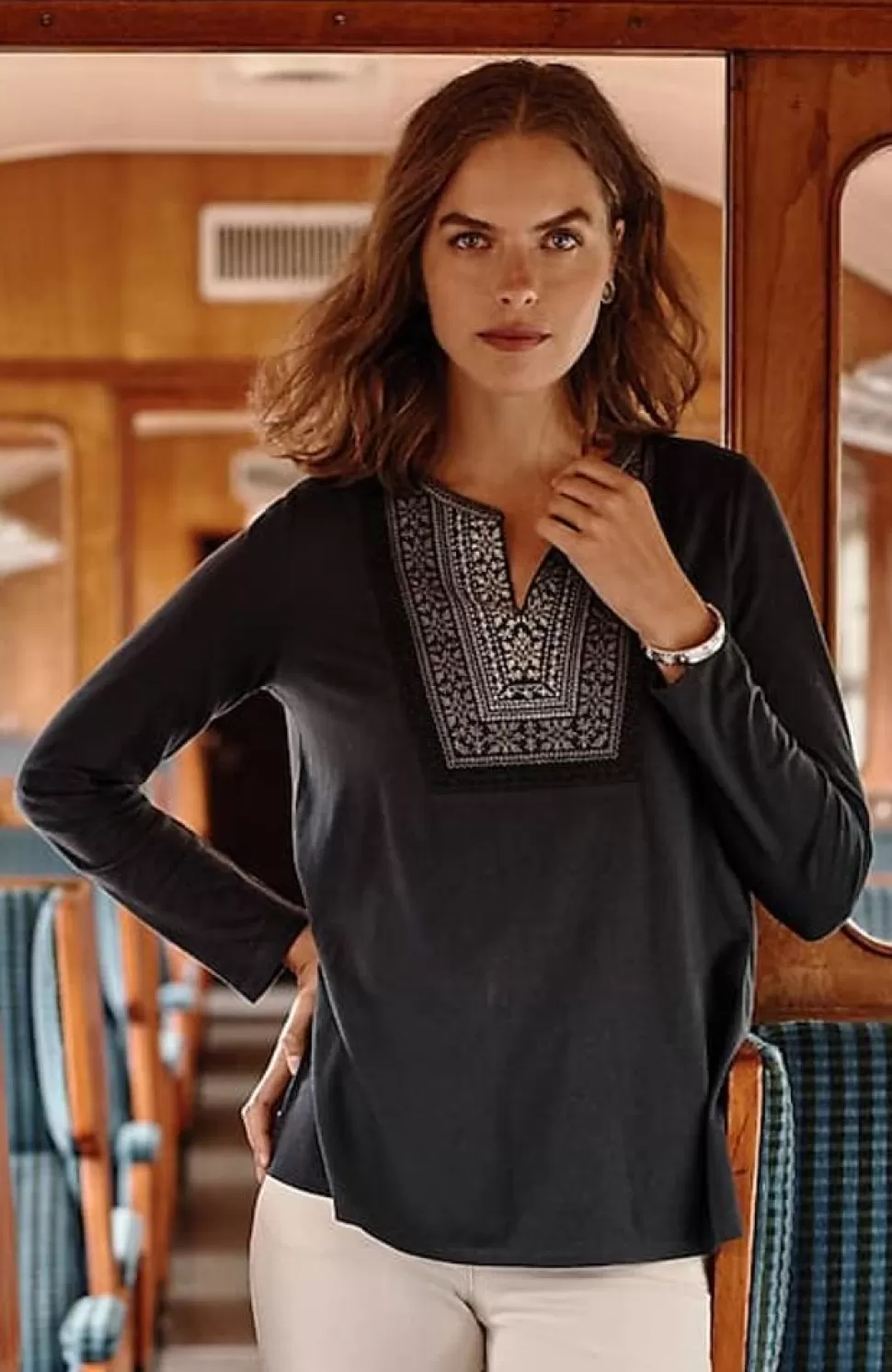 Fair Isle Embroidered Top | Jjill | J.Jill Best