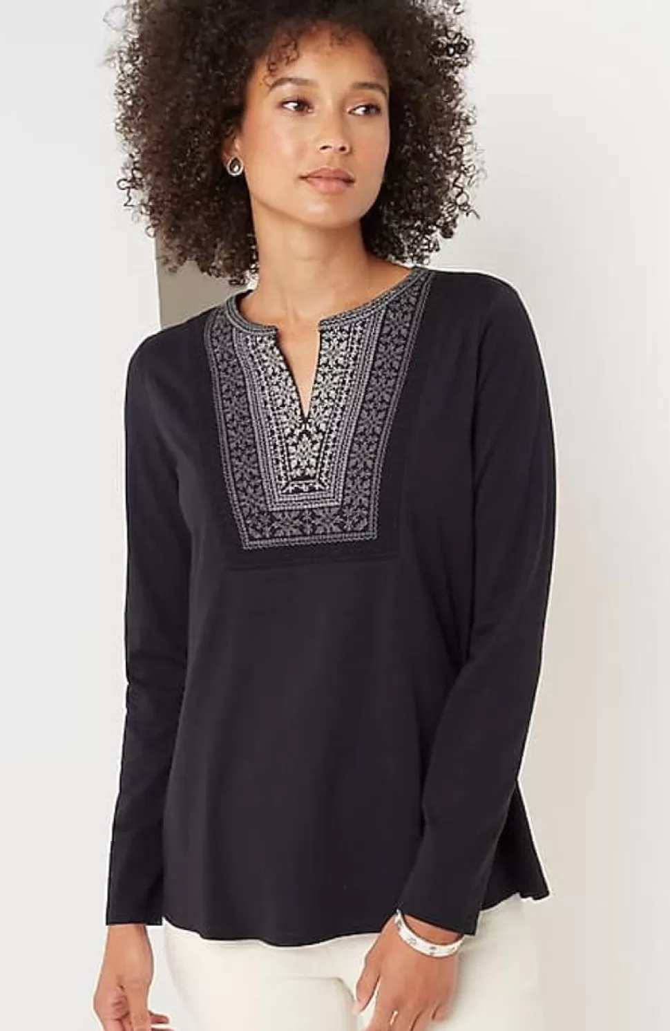 Fair Isle Embroidered Top | Jjill | J.Jill Best