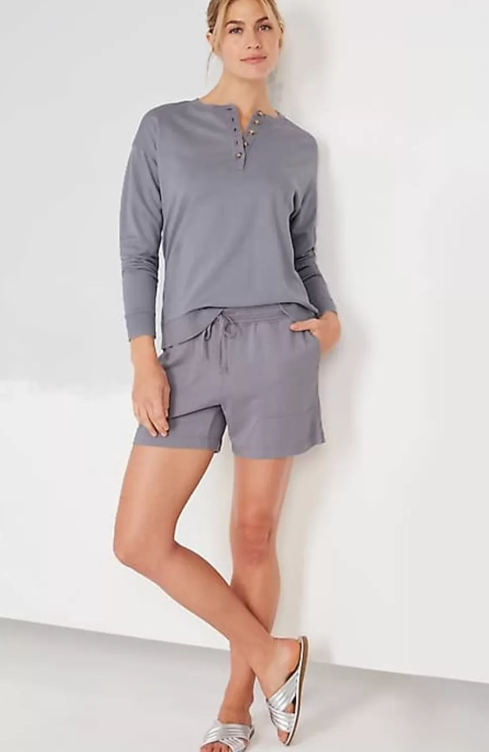 Fit Drawstring-Waist Knit Shorts | Jjill | J.Jill Discount