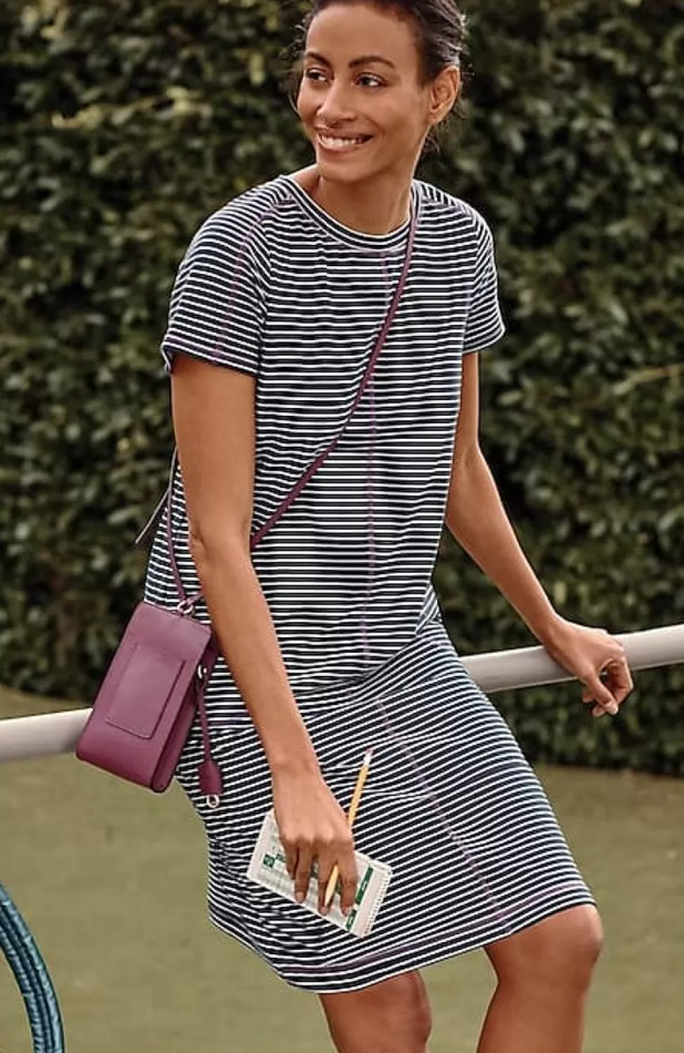 Fit Elevate Terry Contrasting-Stitch Dress | Jjill | J.Jill Outlet