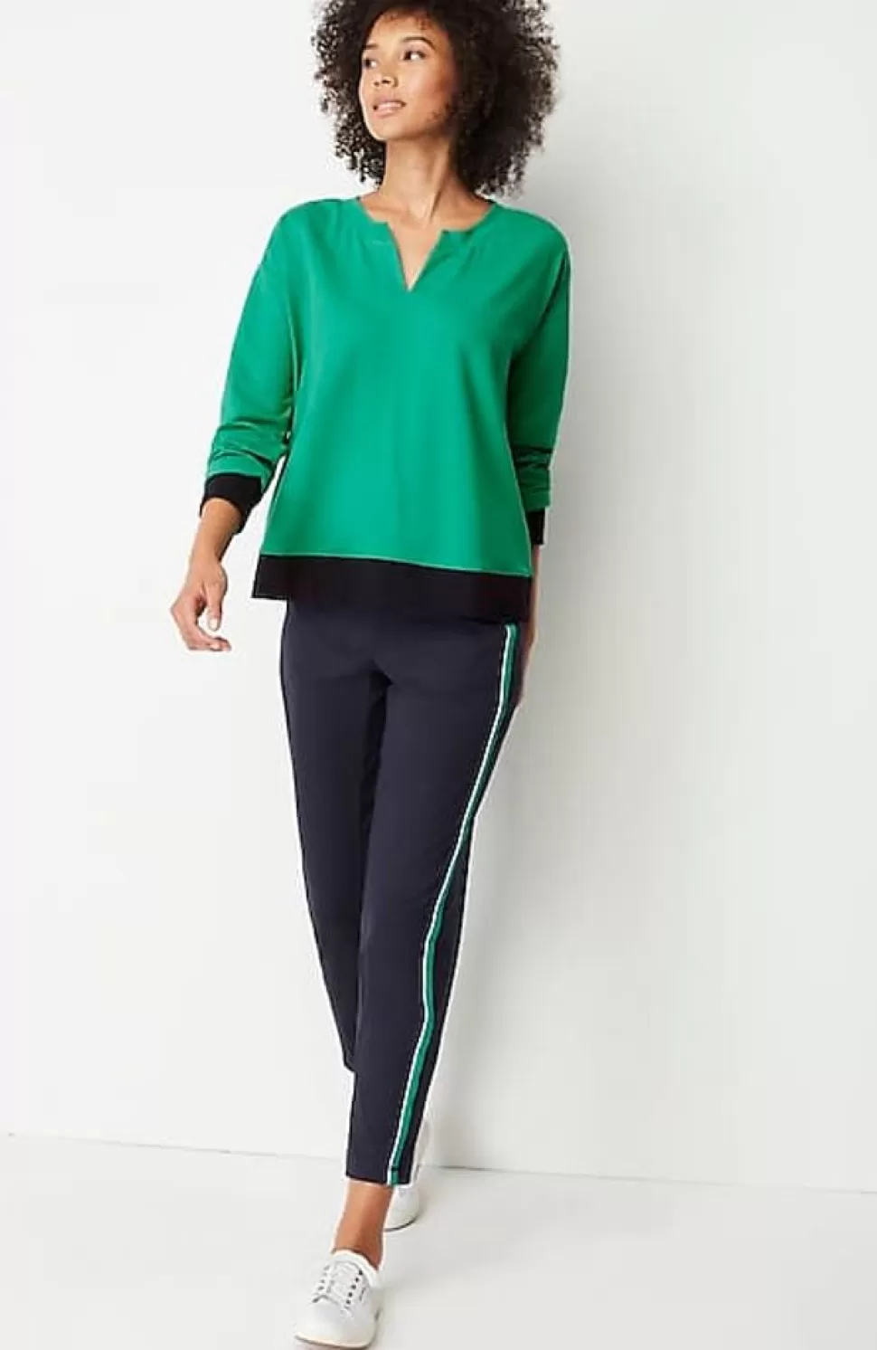 Fit Elevate Terry Split-Neck Sweatshirt | Jjill | J.Jill Hot