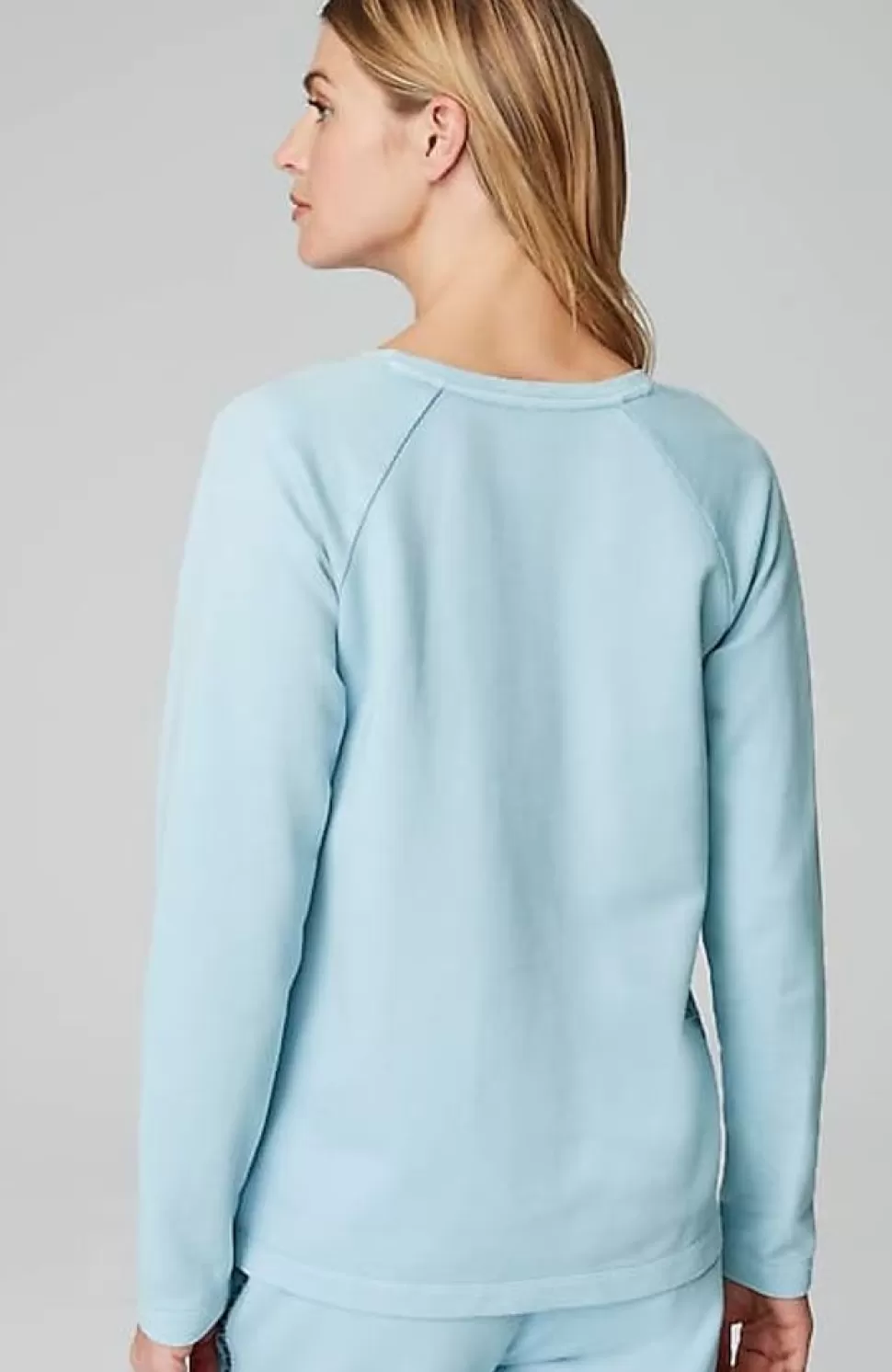 Fit French Terry Embroidered V-Neck Pullover | Jjill | J.Jill New