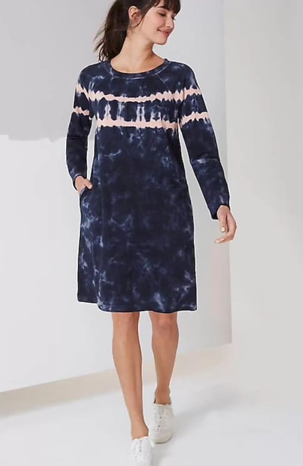 Fit French Terry Tie-Dyed Sweatshirt Dress | Jjill | J.Jill New