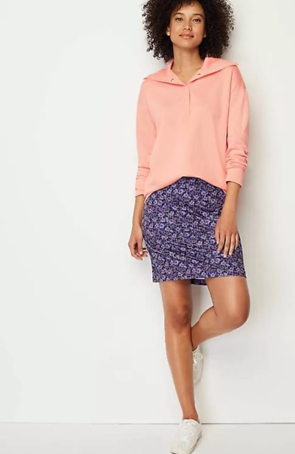 Fit Sleek Double-Knit Snap-Front Pullover | Jjill | J.Jill Flash Sale