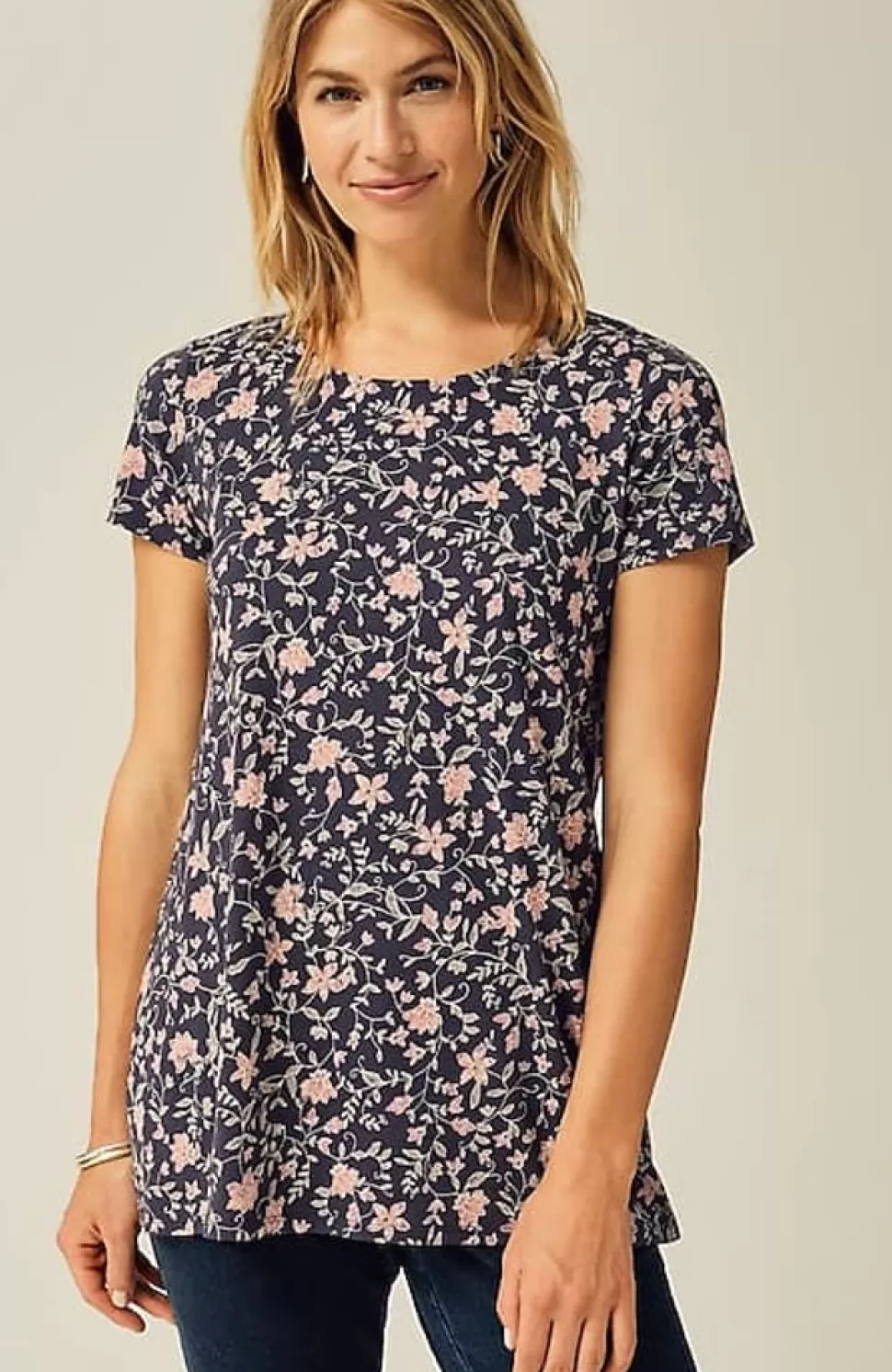 Pure Jill Scoop-Neck Elliptical Tee | Jjill | J.Jill Online