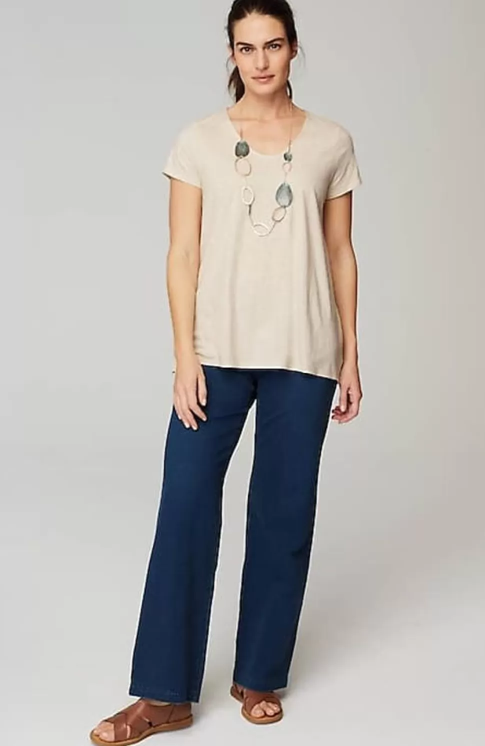 Pure Jill Side-Slit Elliptical Tee | Jjill | J.Jill Online