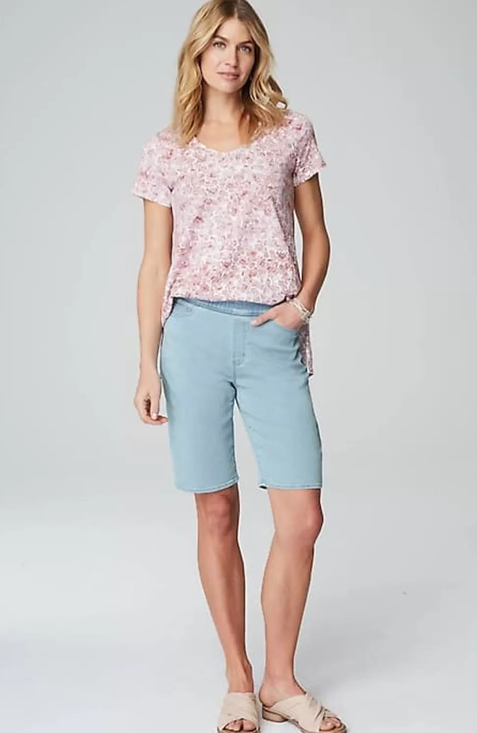 Pure Jill Soft Indigo Pull-On Shorts | Jjill | J.Jill Fashion