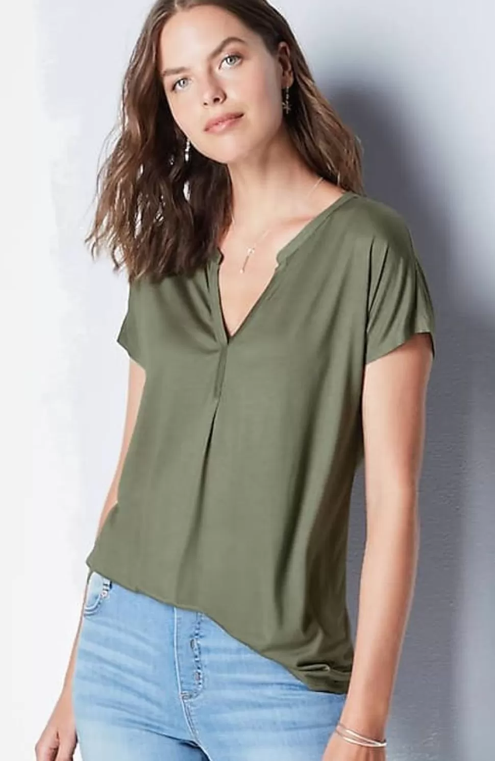 Split-Neckline A-Line Top | Jjill | J.Jill Store