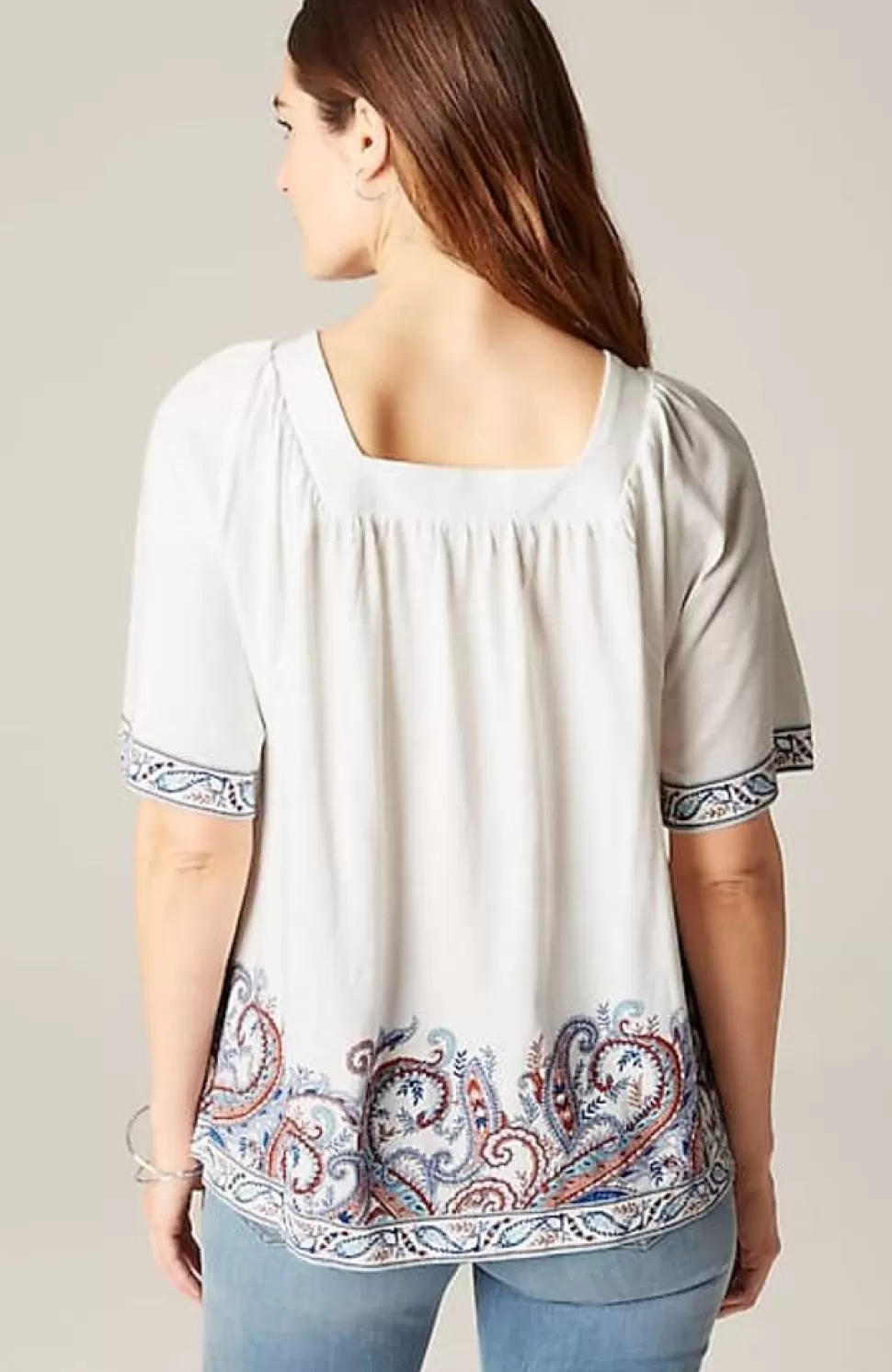 Square-Neck Elbow-Sleeve Top | Jjill | J.Jill Shop