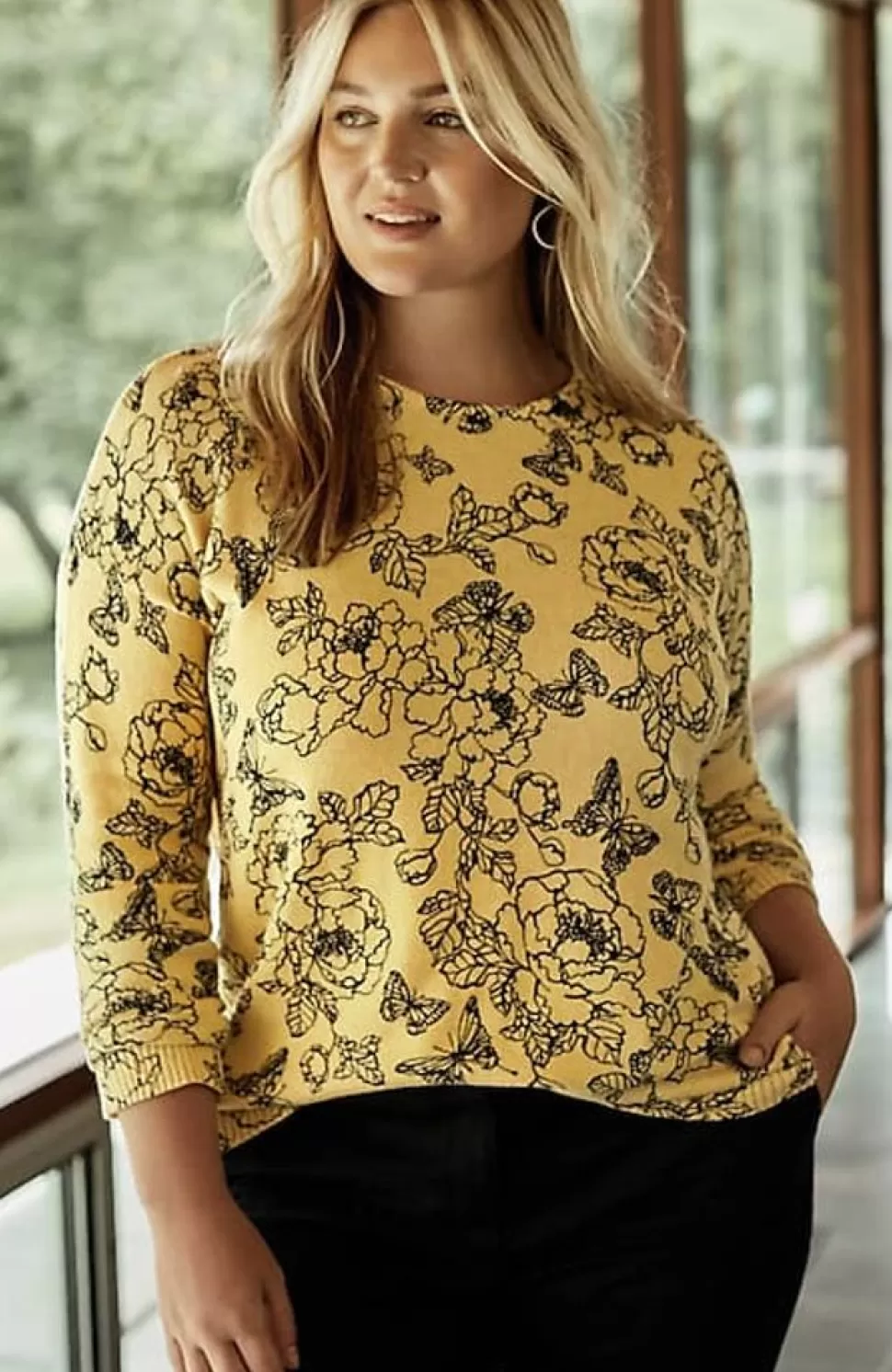 Stenciled Garden Pullover Sweater | Jjill | J.Jill Cheap