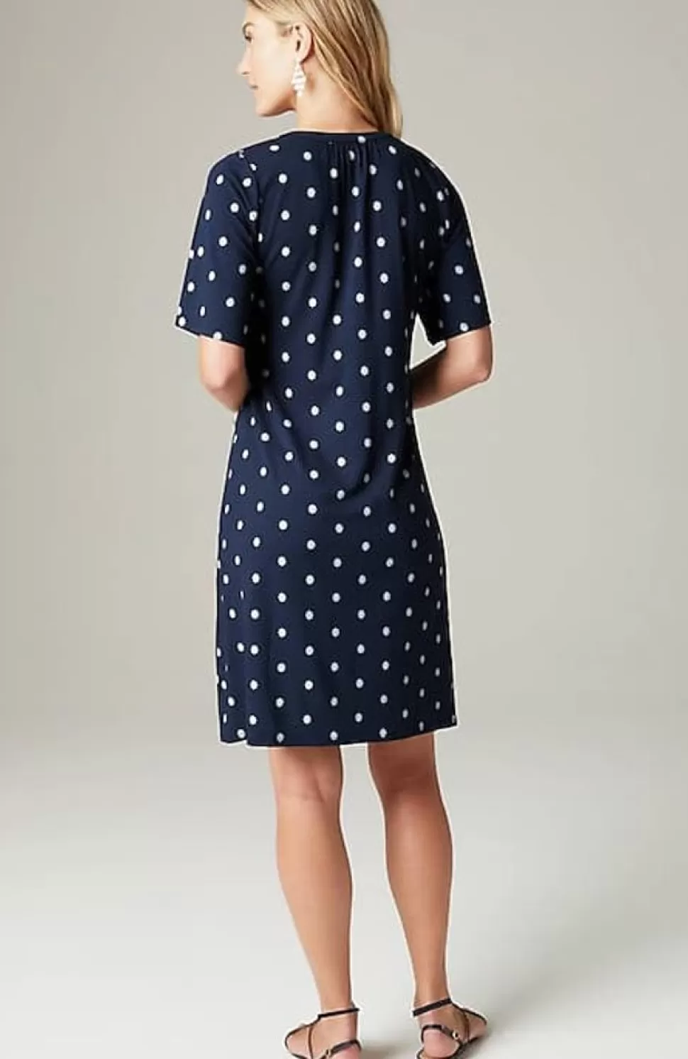 Wearever Shirred-Neckline Flutter-Sleeve Dress | Jjill | J.Jill Discount